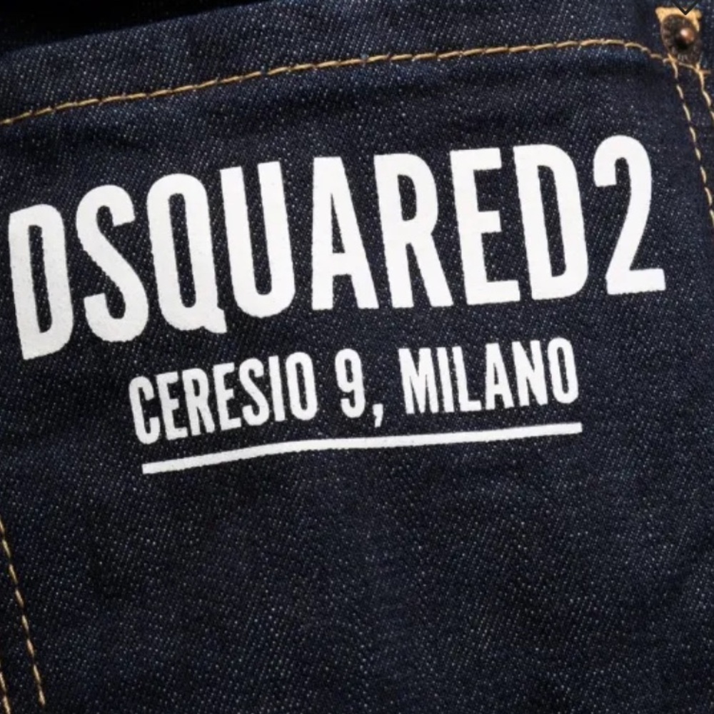 DSQUARED2 Cool Guy Jean in Dark Wash Denim logo print slim-fit jeans size 48 - Picture 6 of 12